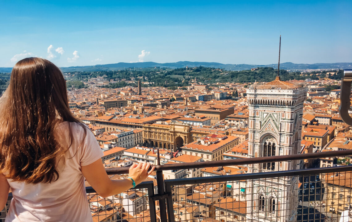 This is a picture of Lynsie overlooking Florence, Italy.