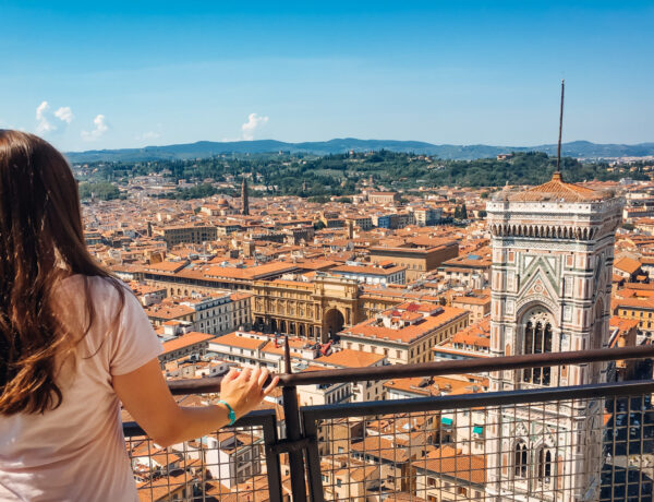 This is a picture of Lynsie overlooking Florence, Italy.
